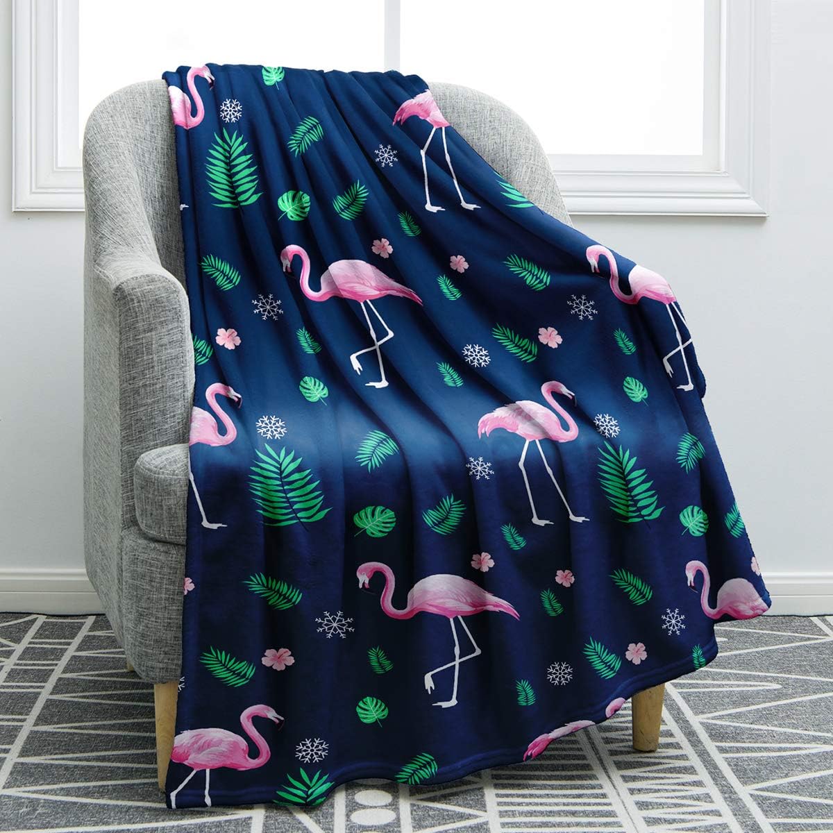Jekeno Flamingo Gifts Blanket for Women Girls, Flamingo Throw Blankets Gifts for Adult Kids, Christmas Birthday Valentine's Animal Flamingos Decor Gift for Home Bed Couch