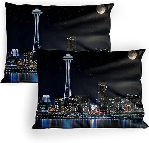 Miniatura 5 de Lunarable American Pillow Sham Set of 2, Massachusetts Flagg Holds a Bow and Pointing Downward Arrow, Quality Microfiber Bedding Item for All