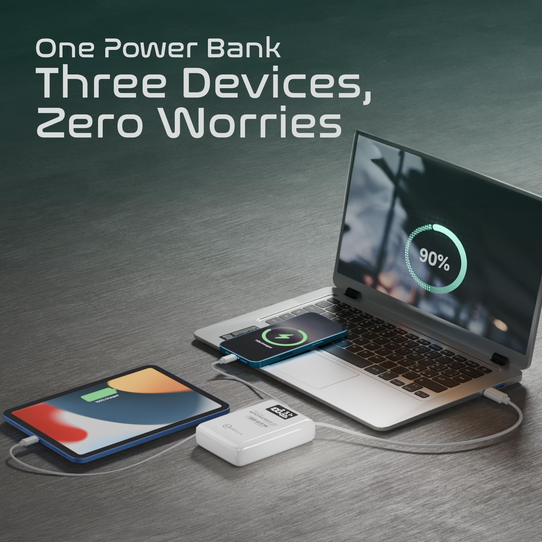 MPower Z1 Powerbank | 65W Power Output with Laptop Charging