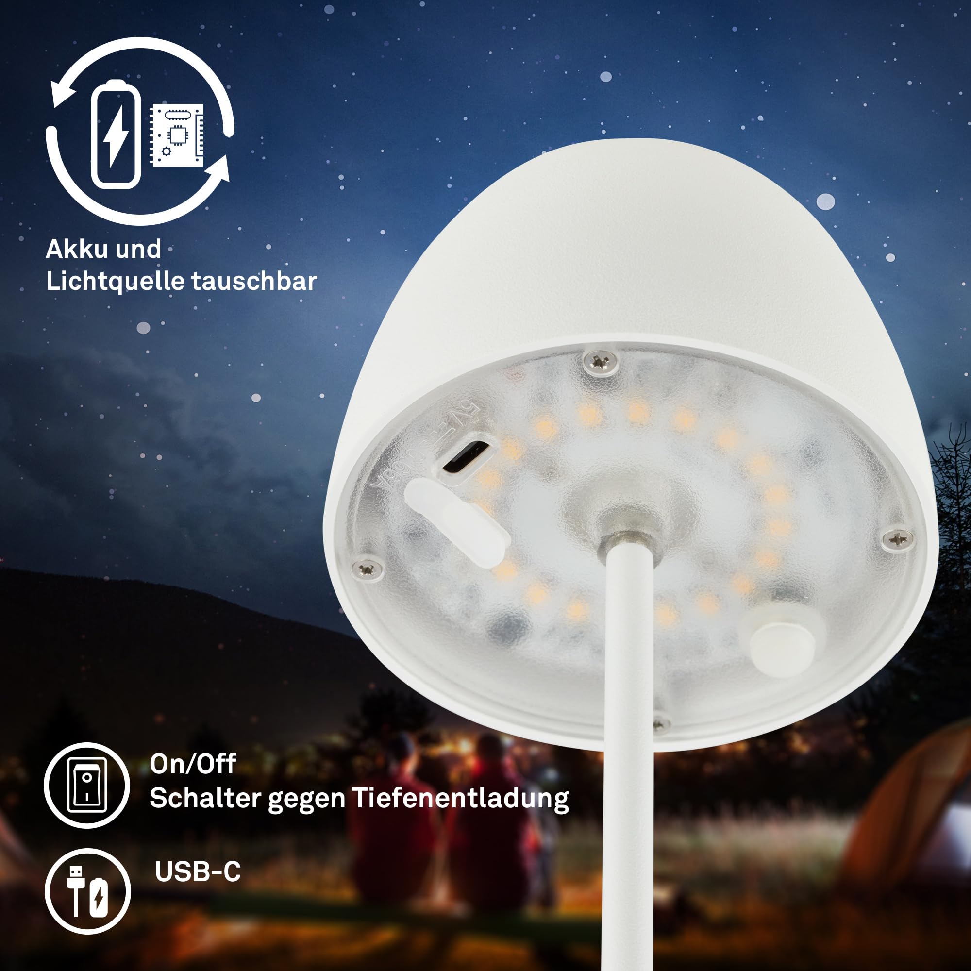 LED accu tafellamp „Milano Online bestellen | VKF Renzel BV