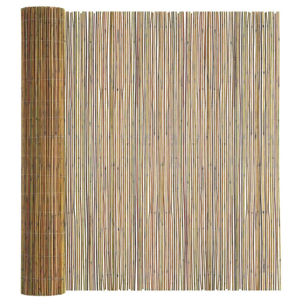Rotolo di recinzione in bambù naturale, 300 x 180 cm, marrone, rettangolare, in bambù di alta qualità, per giardino e terrazza, design semplice a rullo per disposizione flessibile e privacy.