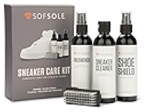 Sof Sole Sneaker Care Kit with Cleaner, Freshener, Shoe Shield and Scrub Brush