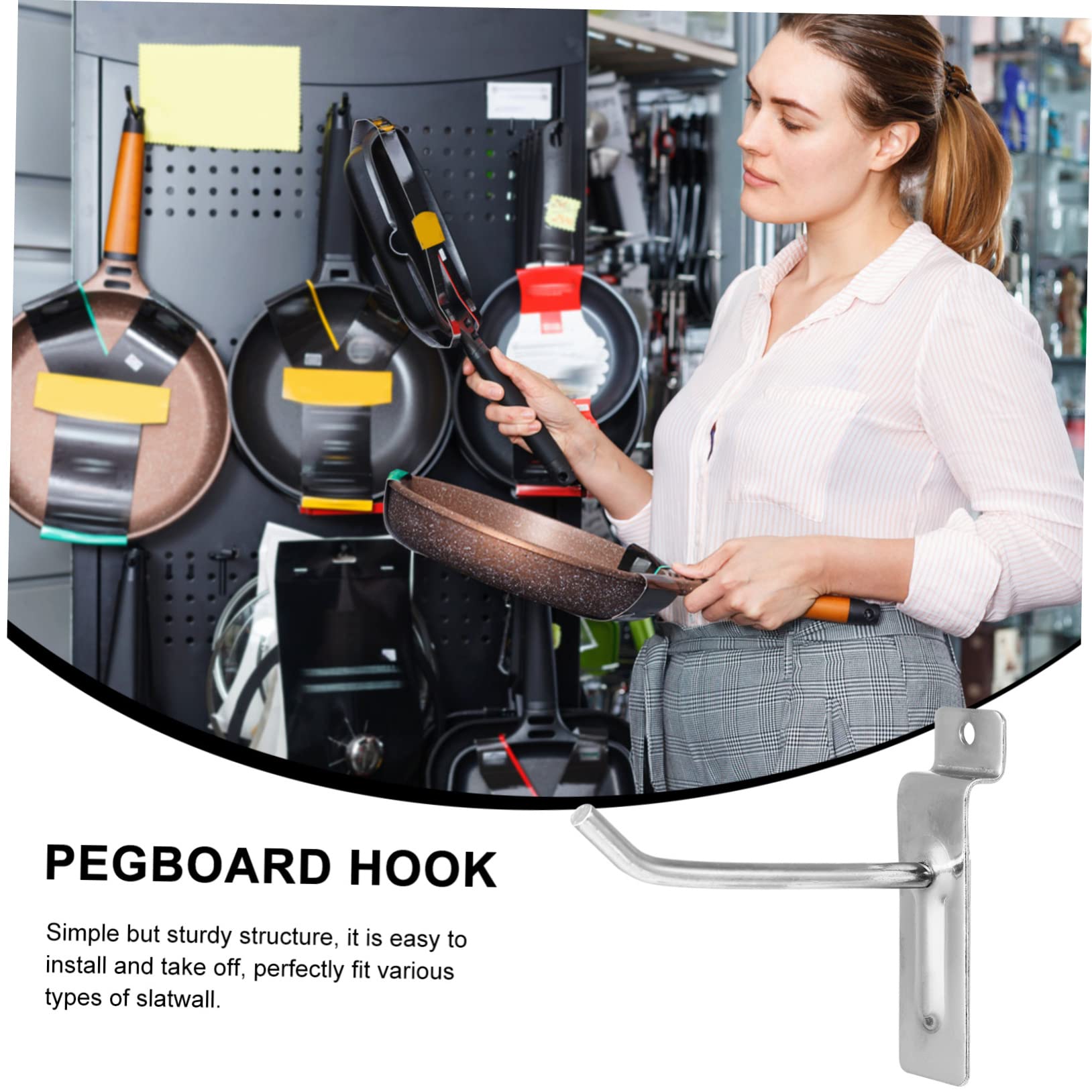 CIYODO Strong Panel Hooks 10 Pack Retail Shelves Hooks for Tool Storage Garage Workshop