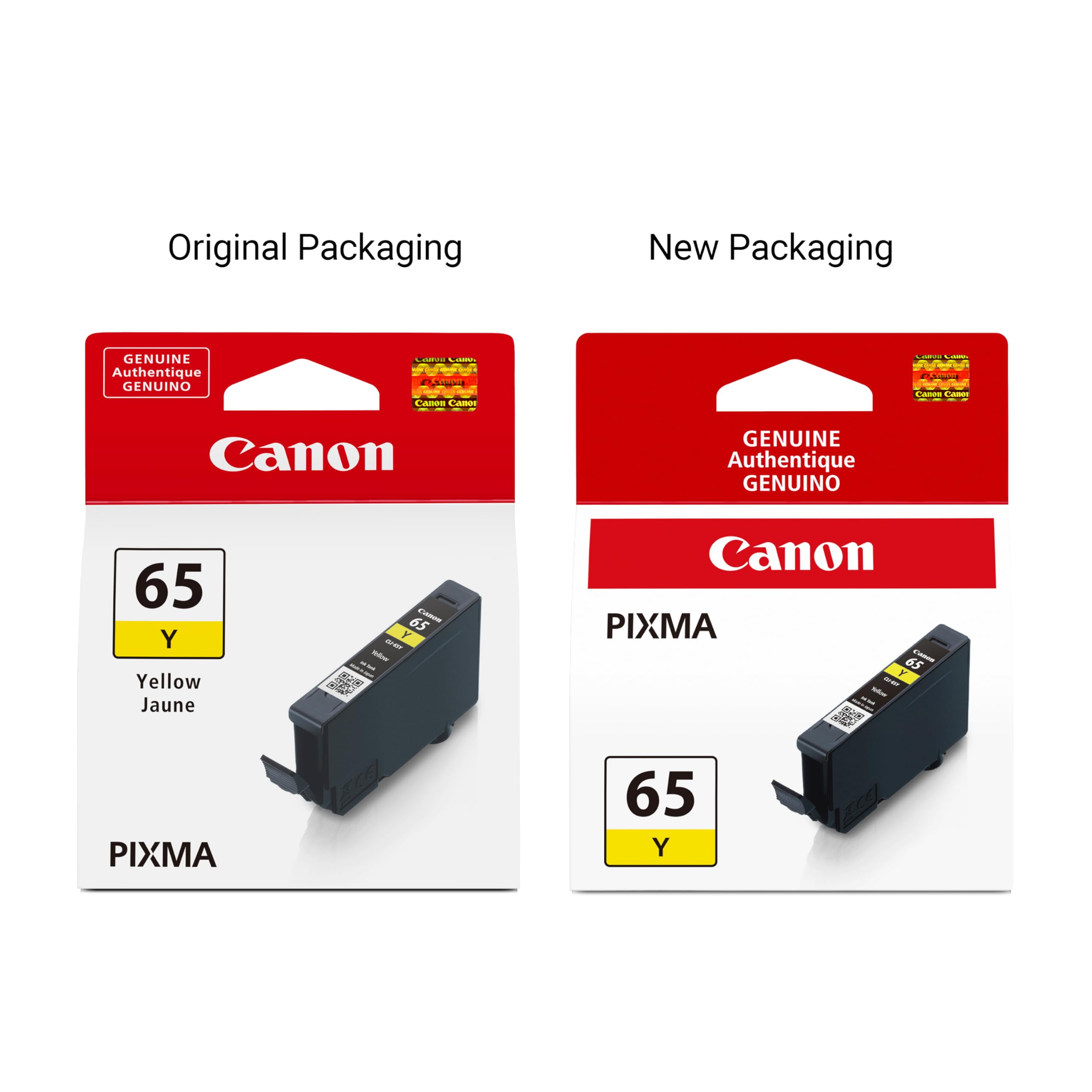 Amazon.com: Canon CLI-65 Genuine Yellow Ink Tank, Compatible with