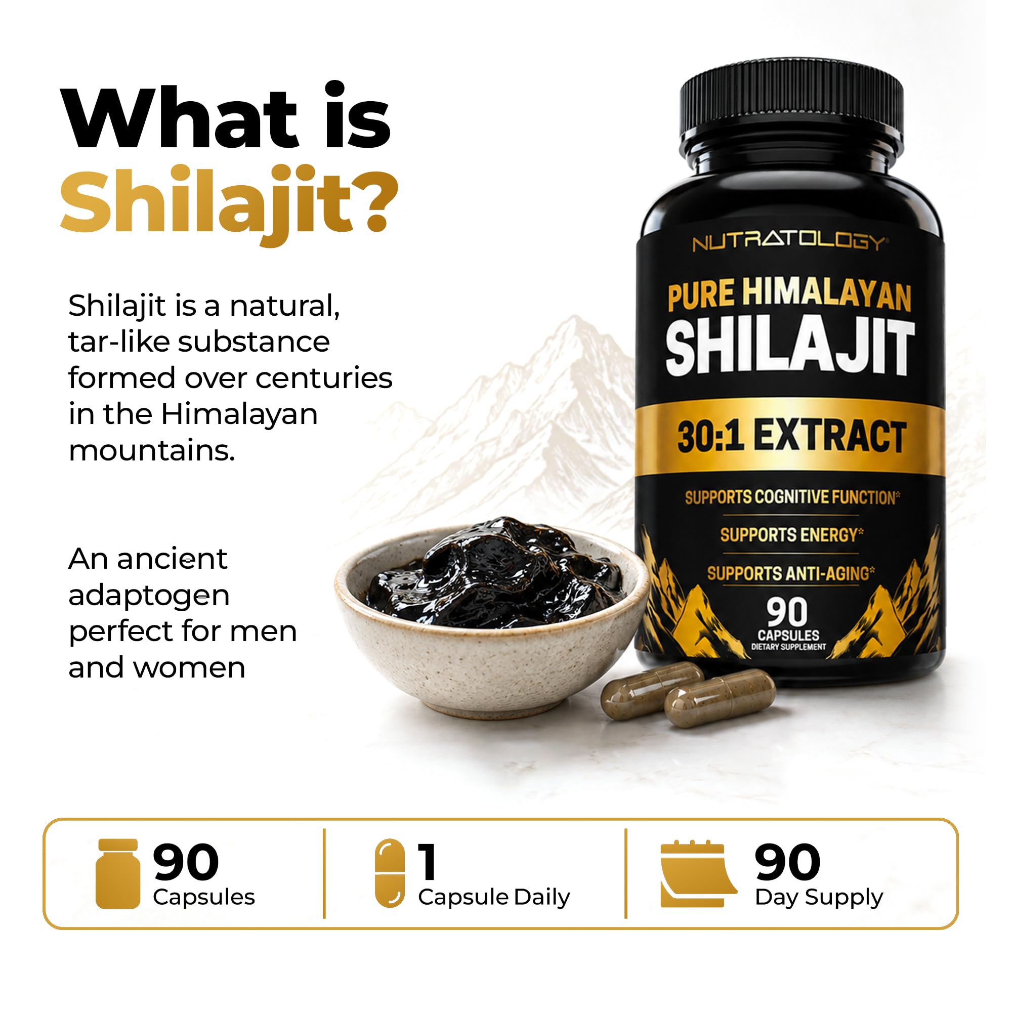 Nutratology Shilajit Capsules | Shilajit for Men & Women | 500mg | 90 Caps — Amazon image 6