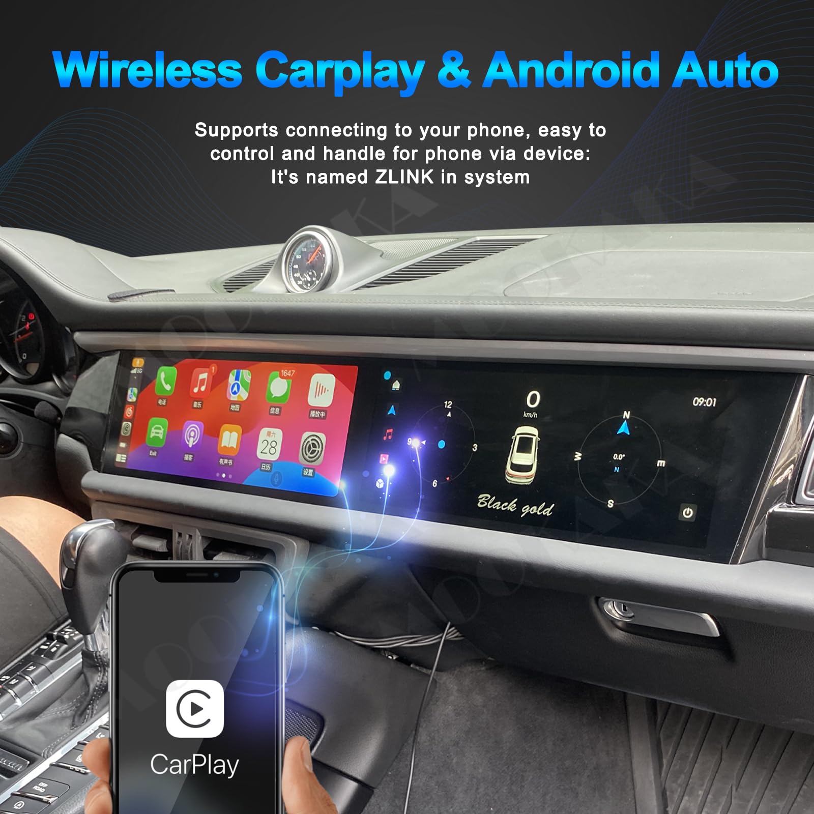 Dual Screen Android Car Radio GPS Navigation for Porsche Macan