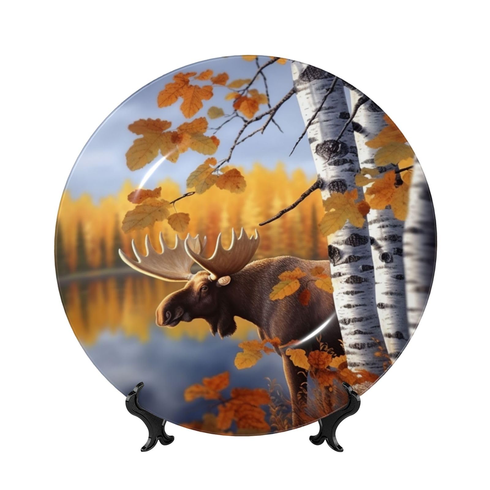 Assiette porcelaine murale pour embellir un mur blanc de bureau