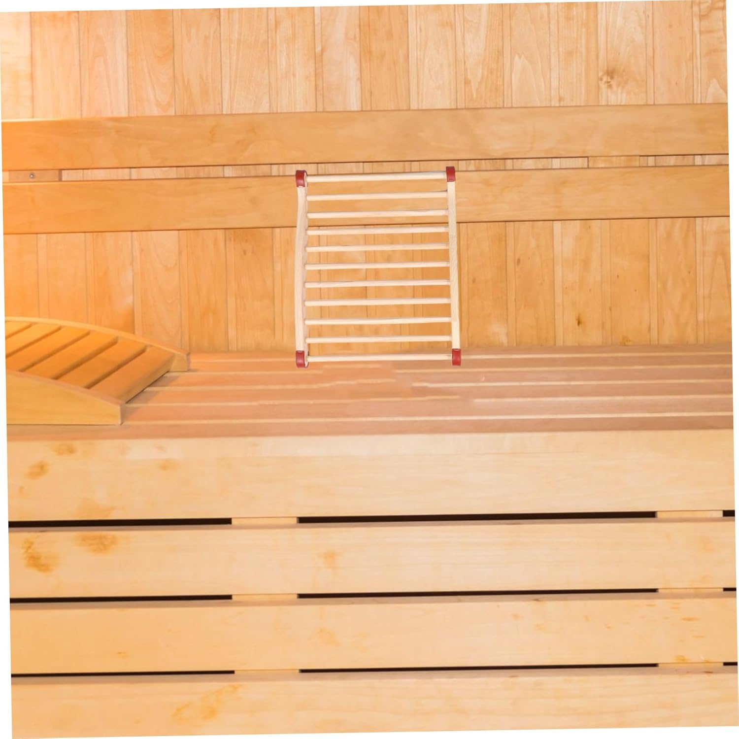 Toyvian 1 Set Ergonomic Wooden Sauna Backrest Slip Resistant Design for Home Hotel and Gym Use Comfortable Support for Sauna Chairs Accessories