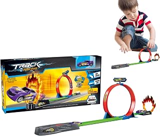 Circuito de carreras, pista de carreras | Juego de pista de carreras de slalom de alta velocidad, juego de pista de carreras de ferrocarril, juguete flexible para niños