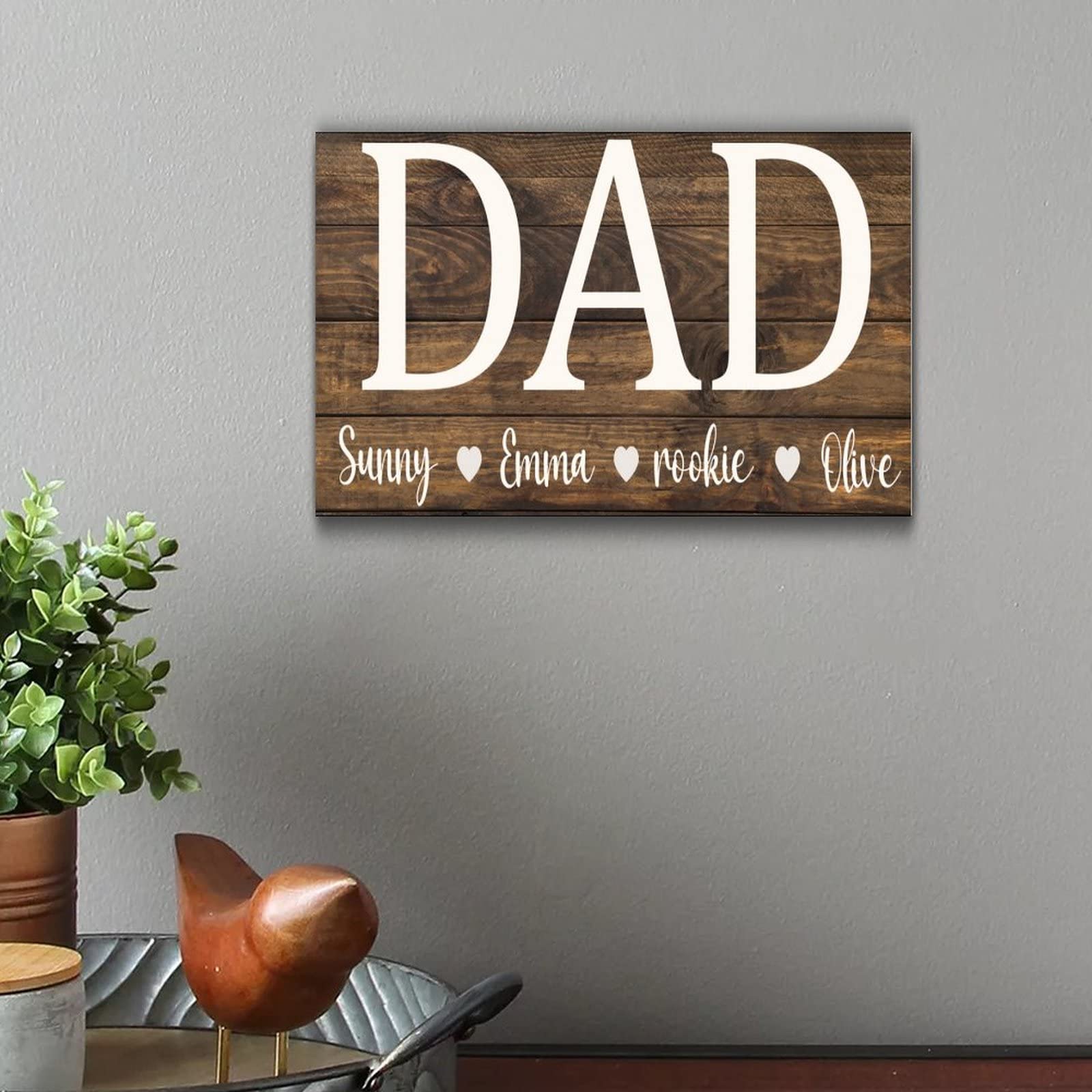 Panneau en bois rustique pour décorer le garage de papa 40x50 cm