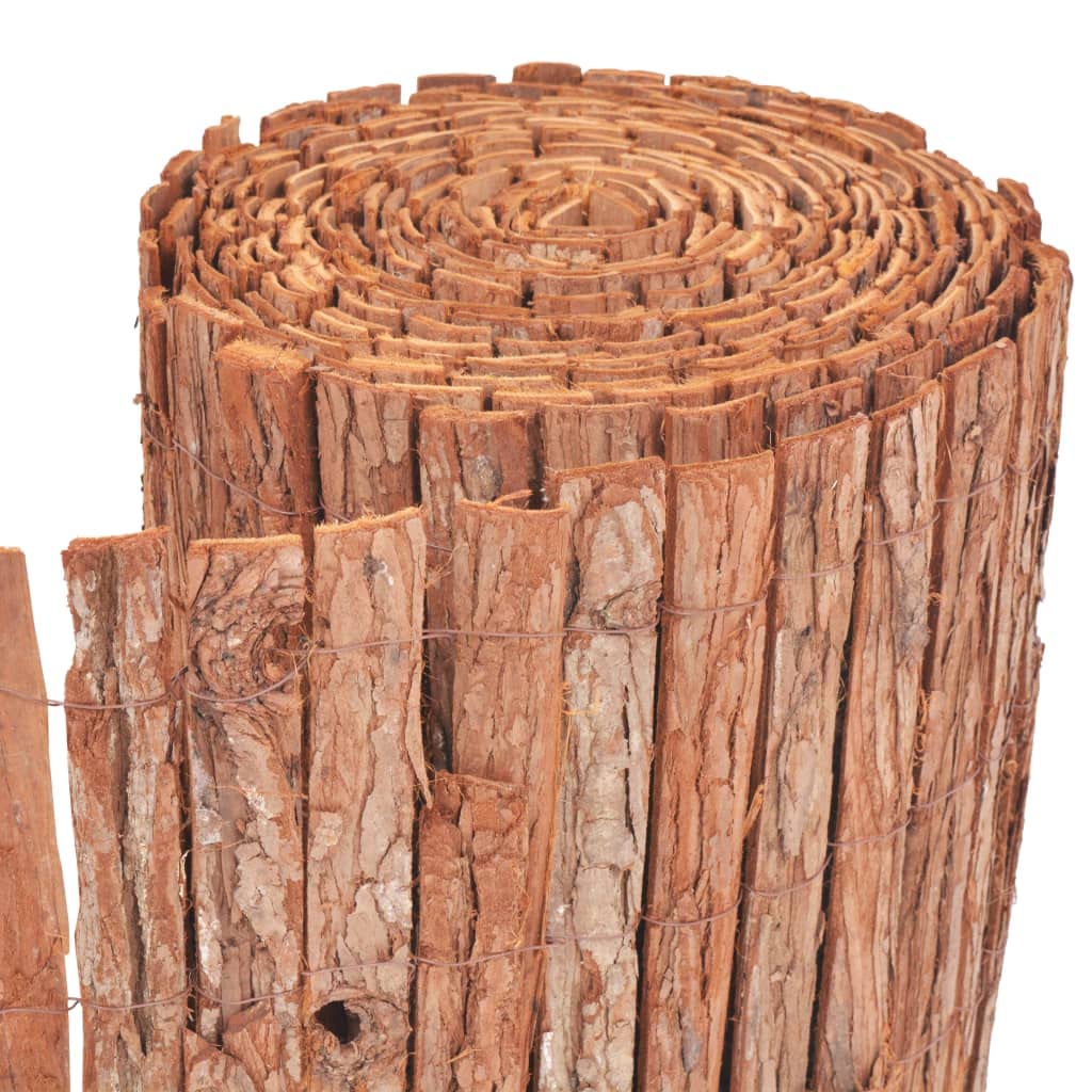 Elastyczne ogrodzenie z kory 1000 × 50 cm, naturalne obramowanie ogrodowe z kory, lekkie i elastyczne do grządek, ścieżek i podjazdów