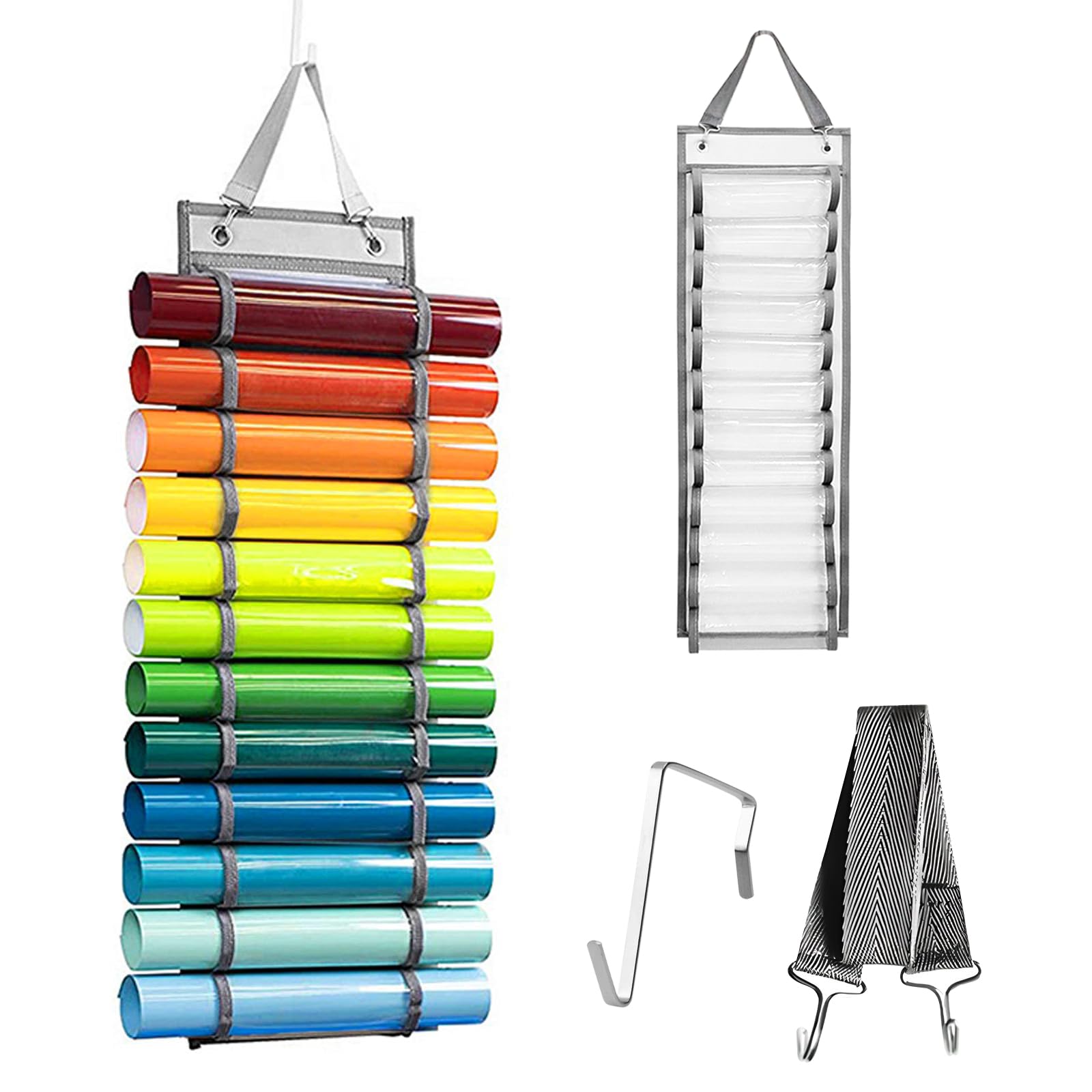 Organizzatore Da Parete In Vinile Con 12 Tasche - Perfetto Per Carta Da Regalo, Materiale Artistico E Oggetti Vari - Foto 6