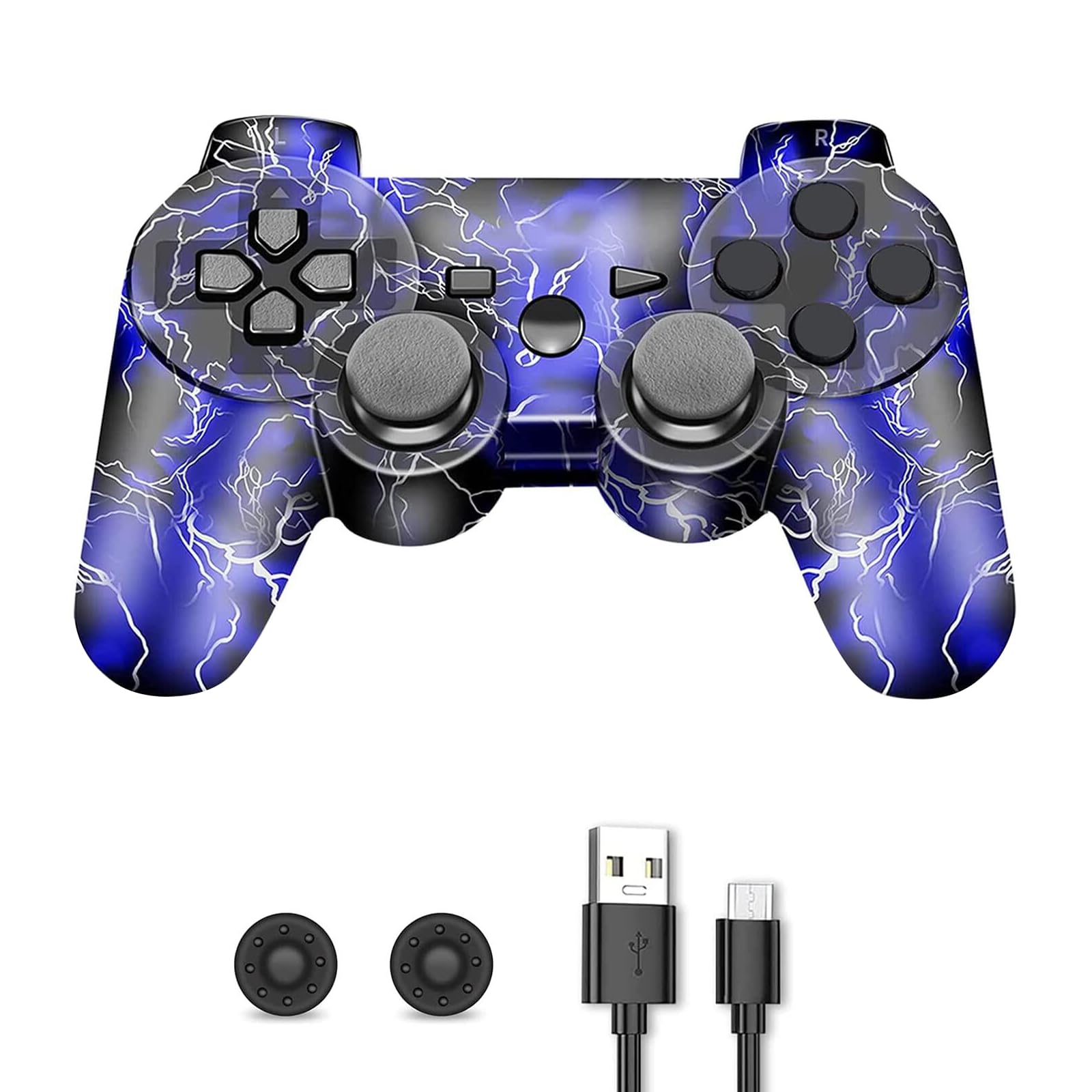 Joystick Play3, Wireless Controller for Pa3, Controller di Gioco Wireless per Play3, Controller Bluetooth per Pa3 con Doppio Motore e sensore a 6 assi