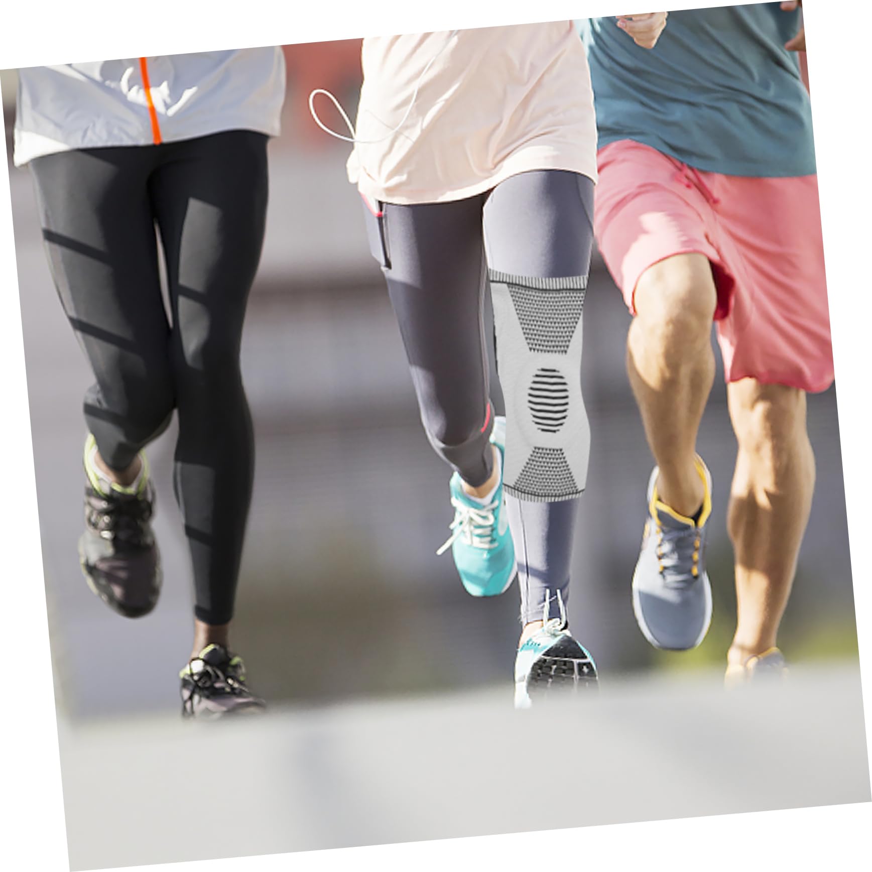 HAPINARY Knee Stabilizer Comfortable Knee Pad 3d Knitted Breathable Protection Gear for Exercise Black