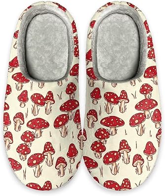Retro Fuzzy Slippers for Women Men Indoor Outdoor House Shoes Anti-Skid Warm Cozy Foam Slide