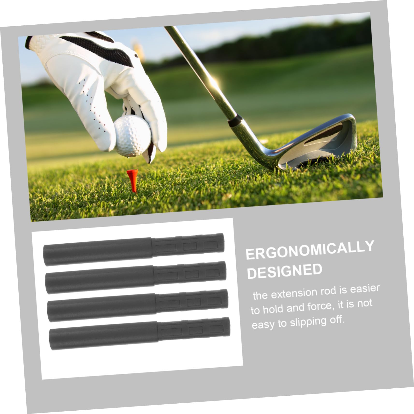 Supvox Golfschaftverlängerung Golfschaftverbindung Golf Schaftverlängerung Golfzubehör Golfgriffe Putterschaftverlängerung Extender Für Golfschläger Kohlefaser Black