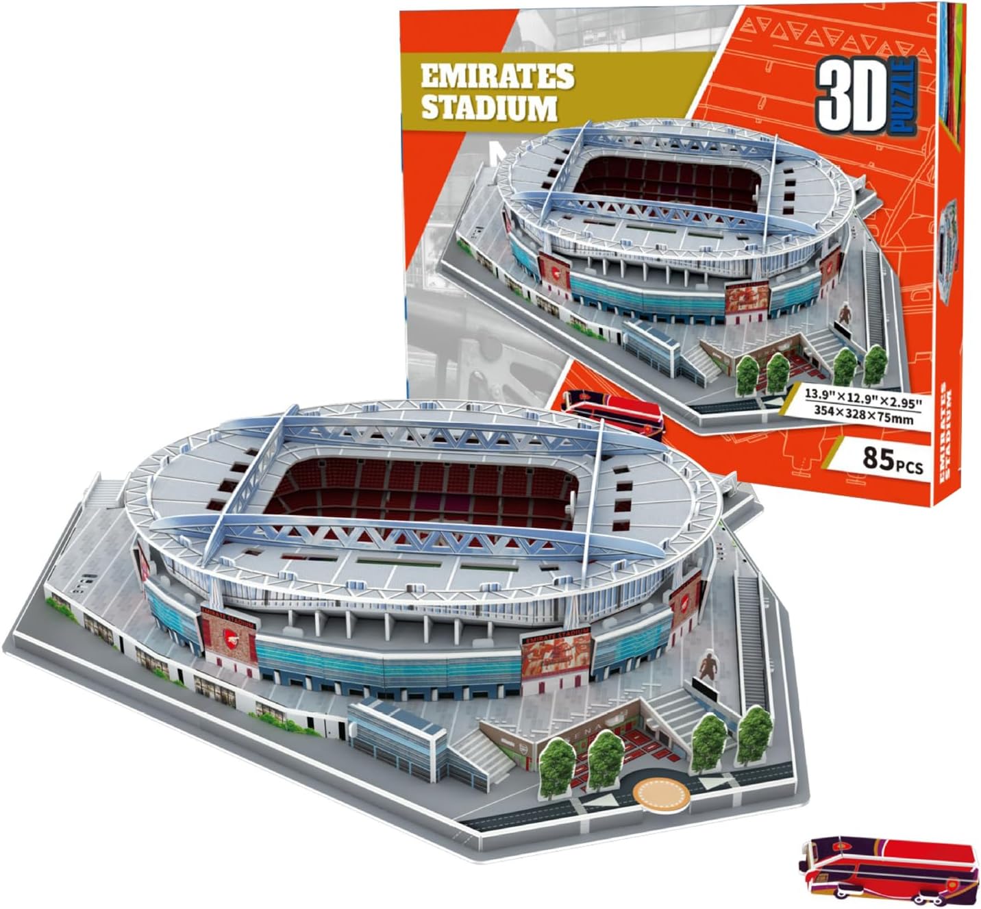 Georgie Porgy 3D Football Stadium Puzzle DIY Toy Building Kits Emirate Stadium 85 Pieces