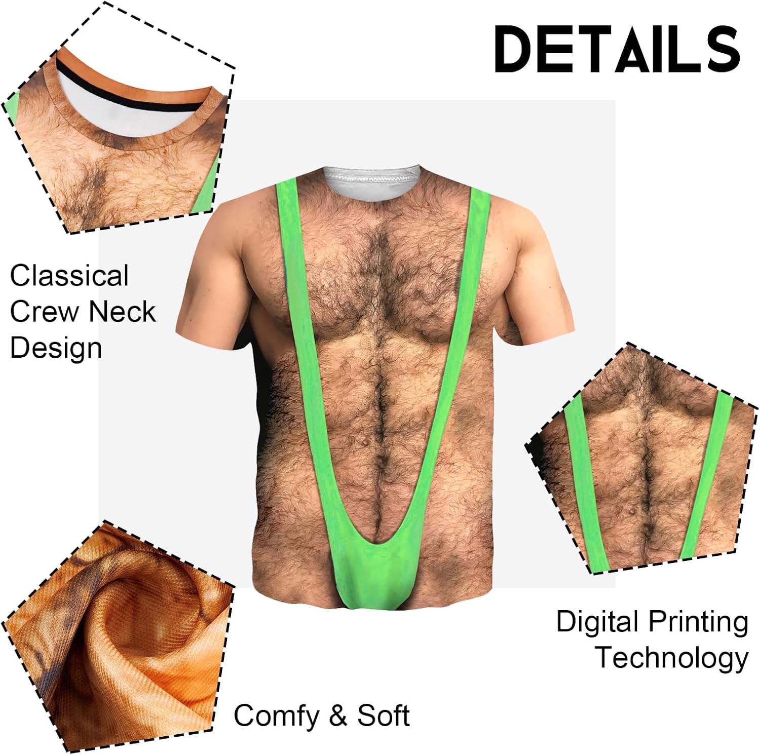 Goodstoworld Unisex 3D Fake Abs T Shirts Shredded Chest Printed Short Sleeve Costume Novelty Tees Shirt - Image 6