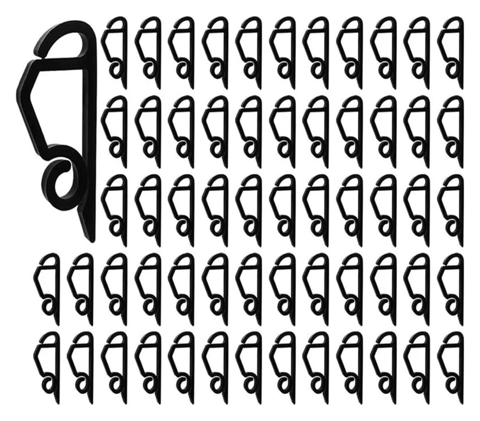 DQZRTUECA S-Shaped Gutter Hook Multicolor 20/40/100 Pcs(Black,20pc)