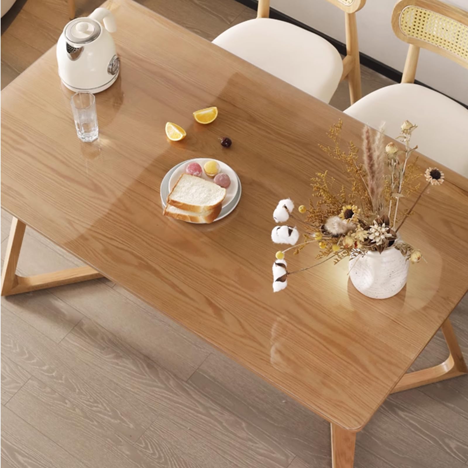 Film protecteur en plastique pour table à manger et bureau de travail