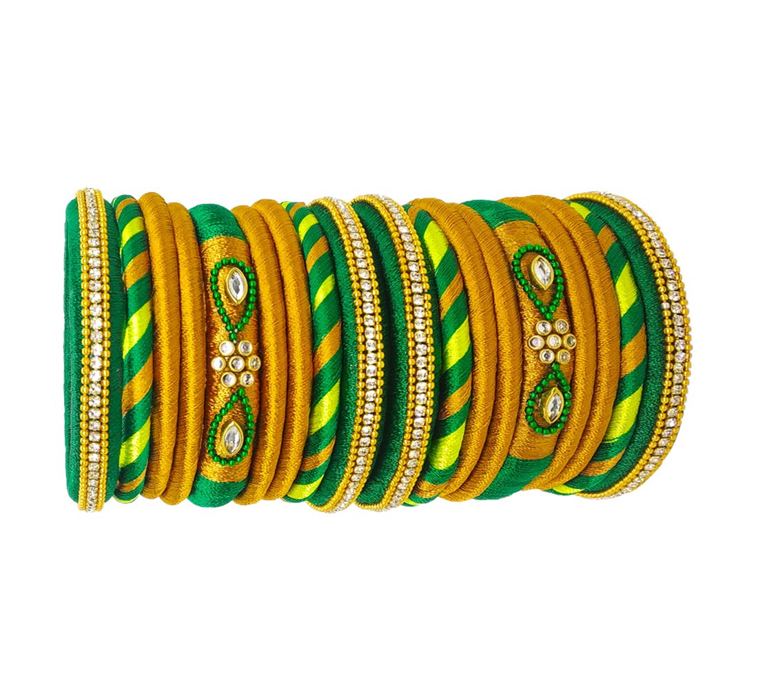 See full amazon price history chart for Silk Thread Green & Yellow Bangles set of 18 bangles (2.8) Silk Thread Green & Yellow Bangles set of 18 bangles (2.8) (B08QZC8269) Amazon Price History, Amazon Price Tracker