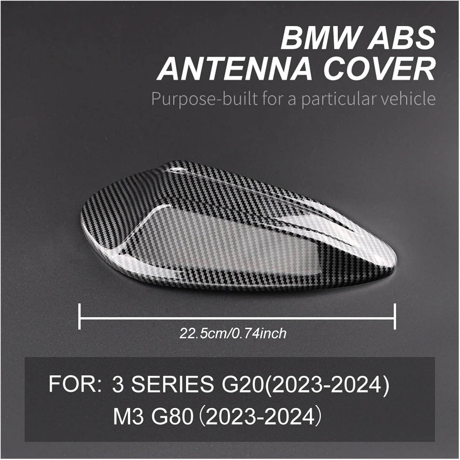 ABS Car Roof Shark Fin Antenna Aerials Cover Base Trim Compatible for BMW 3/5 Series G20 LCI G60 M3 G80 M4 G82 G28 M2 G87 X7 G67 Decoration