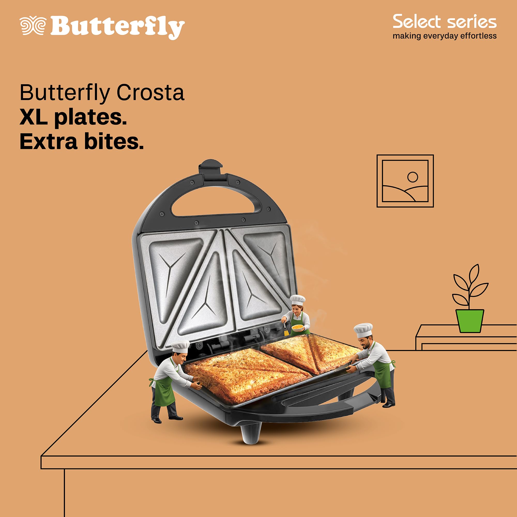 Butterfly Crosta Sandwich Maker - Toast Sandwiches Fast! -2