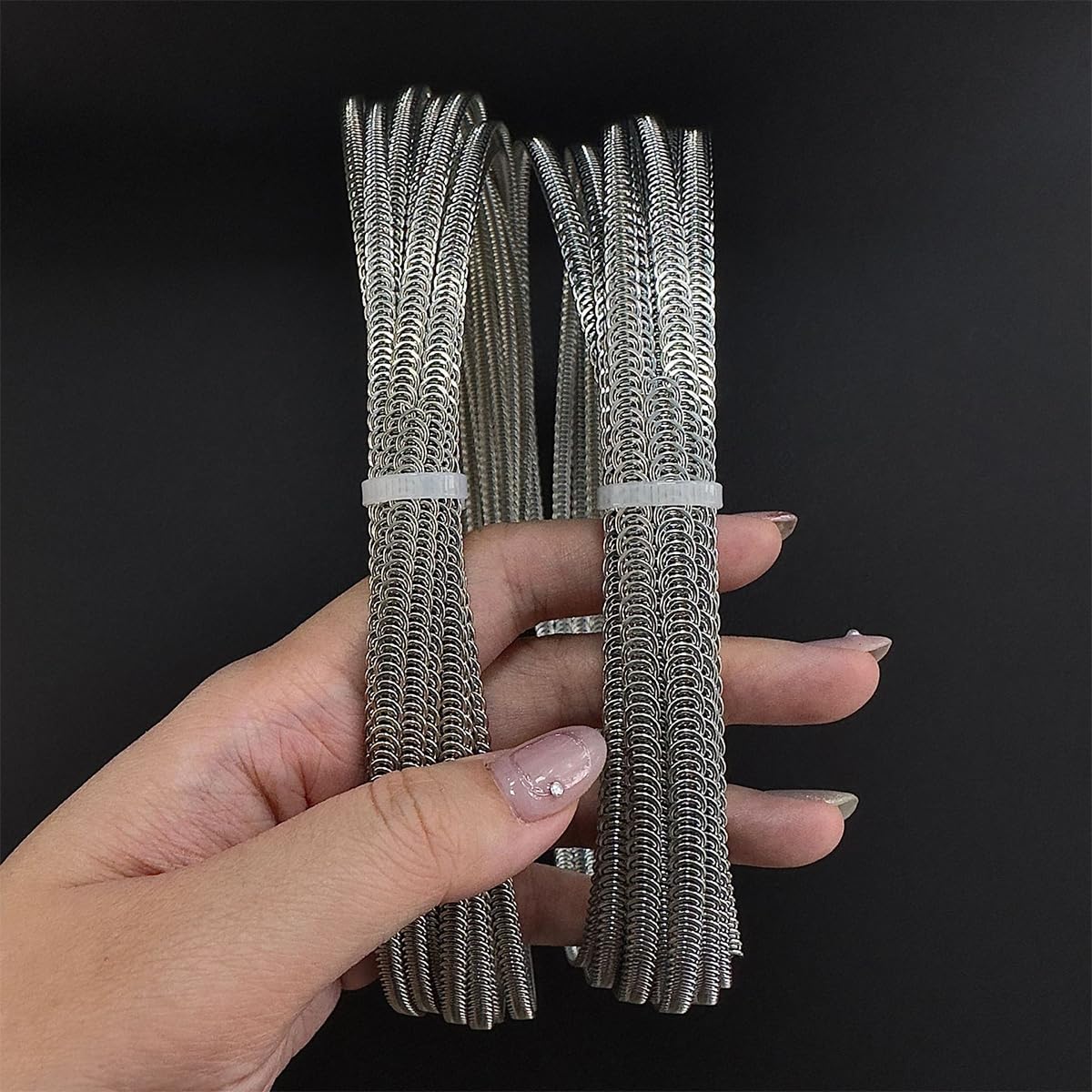 Disossamento in Acciaio Inossidabile per Corsetto Catena a Squame di Pesce da 33 Piedi e 30 Punte di disossamento in Acciaio per Cucire Abito Corsetto -5 mm