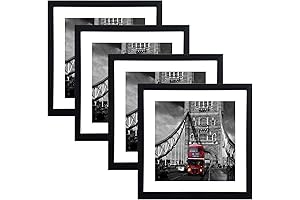 Fixwal 10x10 Black Picture Frame Set of 4