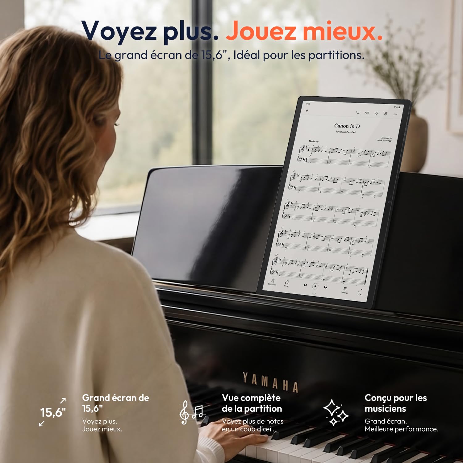 MESWAO Tablette 15,6 Pouces Grand écran pour multitâche et productivité