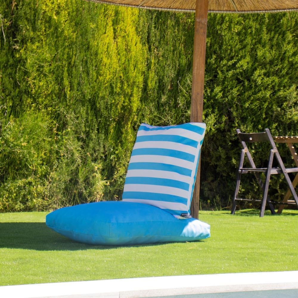 Happers Coussin de Sol Toldotex Anti-Taches Polyvalent pour extérieur, Banc, canapé palettes, Chill Out - uni Beige 60 x 80