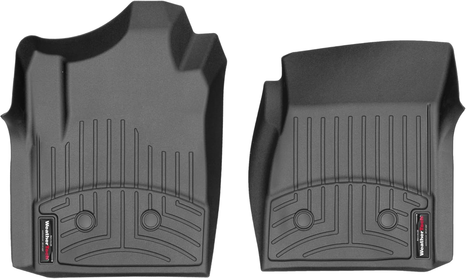 WeatherTech Custom Fit FloorLiners for Chevrolet Silverado 2500HD/3500HD, Sierra 2500HD / 3500HD, Sierra 1500-1st Row (449341V), Black