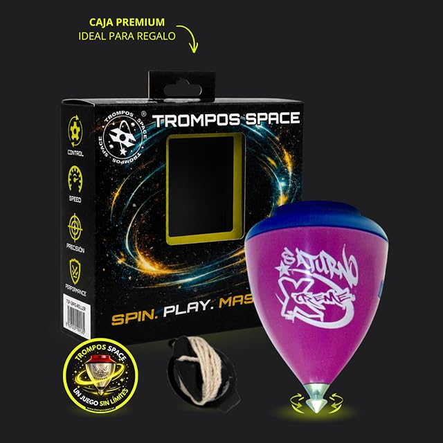 Foto 2 de 4 de SPACE TROMPOS - Saturno Xtreme Punta Fija, Color Morado, con Cuerda y Caja