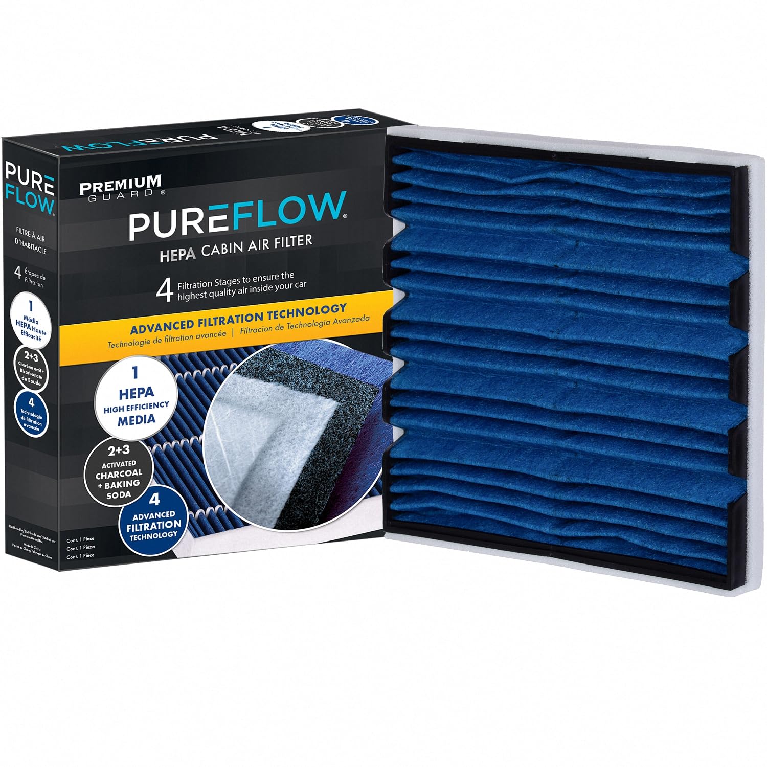PureFlow HEPA Cabin Air Filter PC9957HX | Fits 2014-07 Chevrolet Tahoe, 2013-08 Tahoe, 2013-07 Silverado 2500