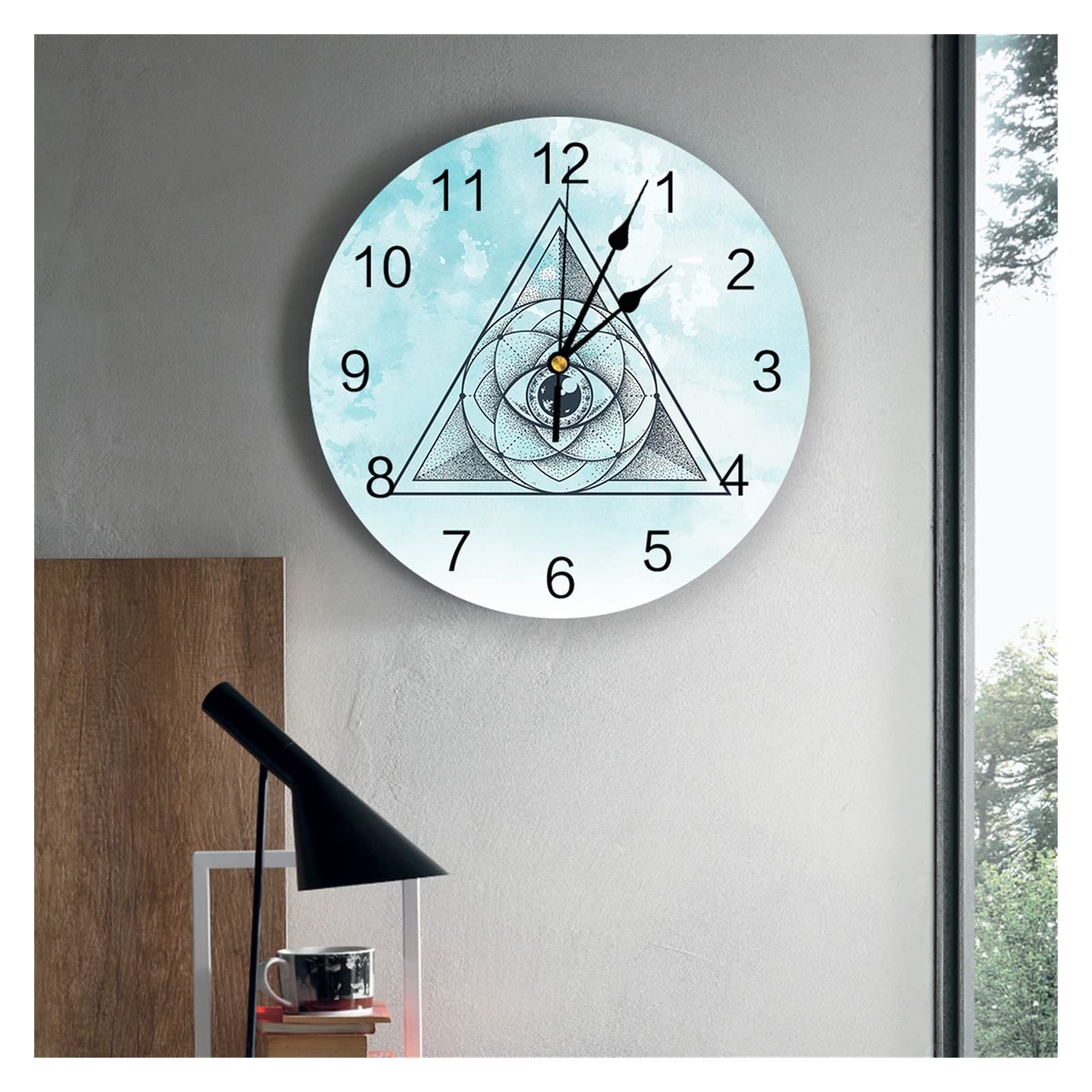 Orologio da parete decorativo Orologio da parete Geometria sacra Orologio digitale silenzioso Operativo Rotondo Casa Ufficio Scuola Orologi per la decorazione