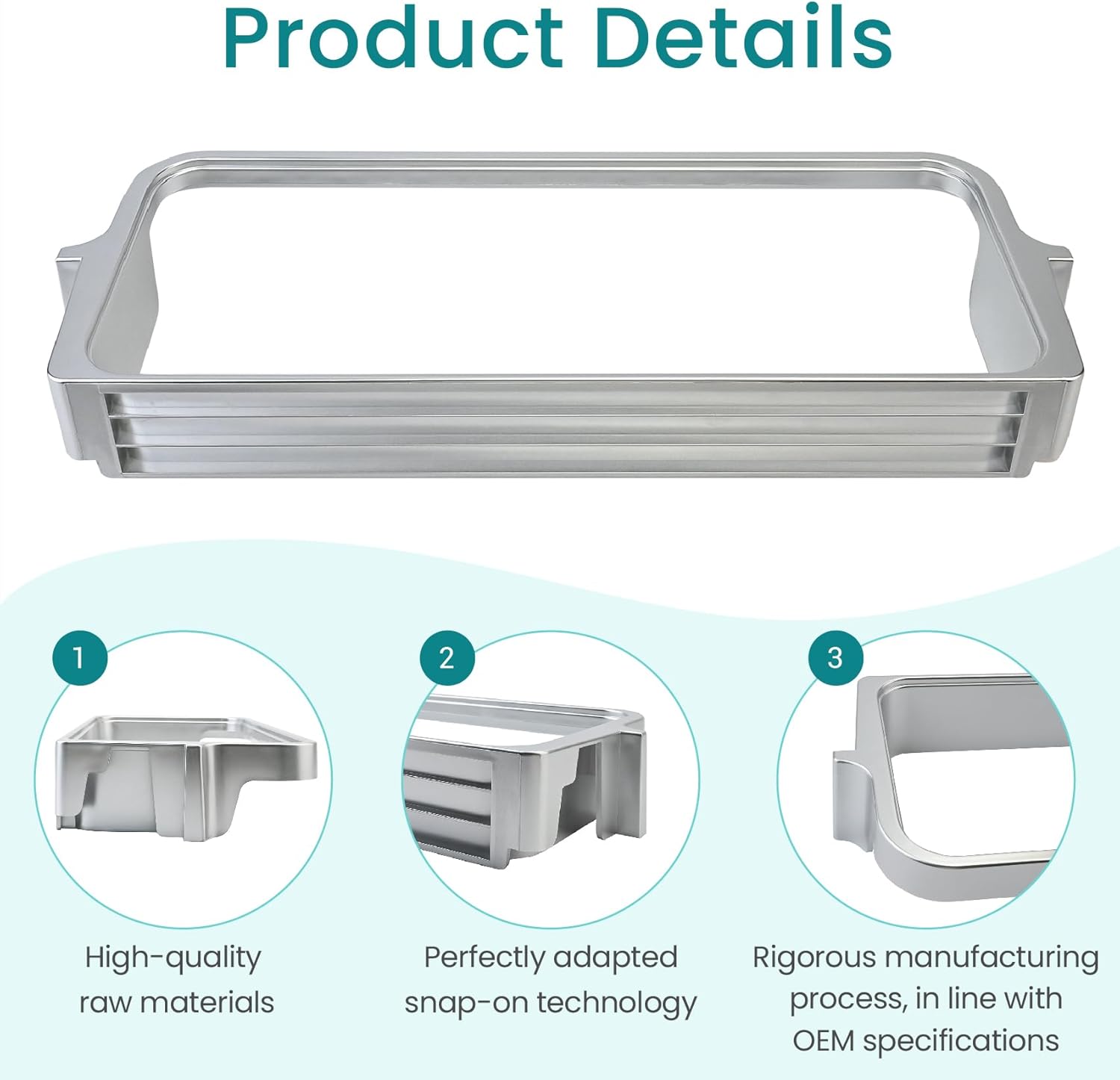 W10494333 WPW10494333 Shallow Door Shelf Frame (without door bin) Compatible with whirlpool, kitchen aid etc refrigerators (Some models), Replaceable Models W10316459 W10438988 W10457611 3020883 etc
