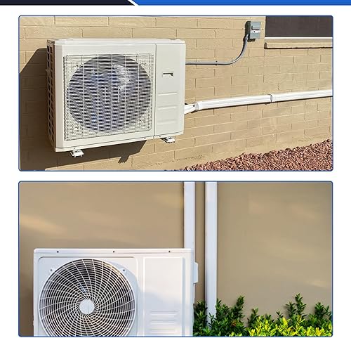 Miniatura 8 de Mini Split Line Set Cover 3 Inch 11 Ft, PVC & PP Line Hide for Mini Split, Line Cover Set Universal for Mini Split AC & Central AC
