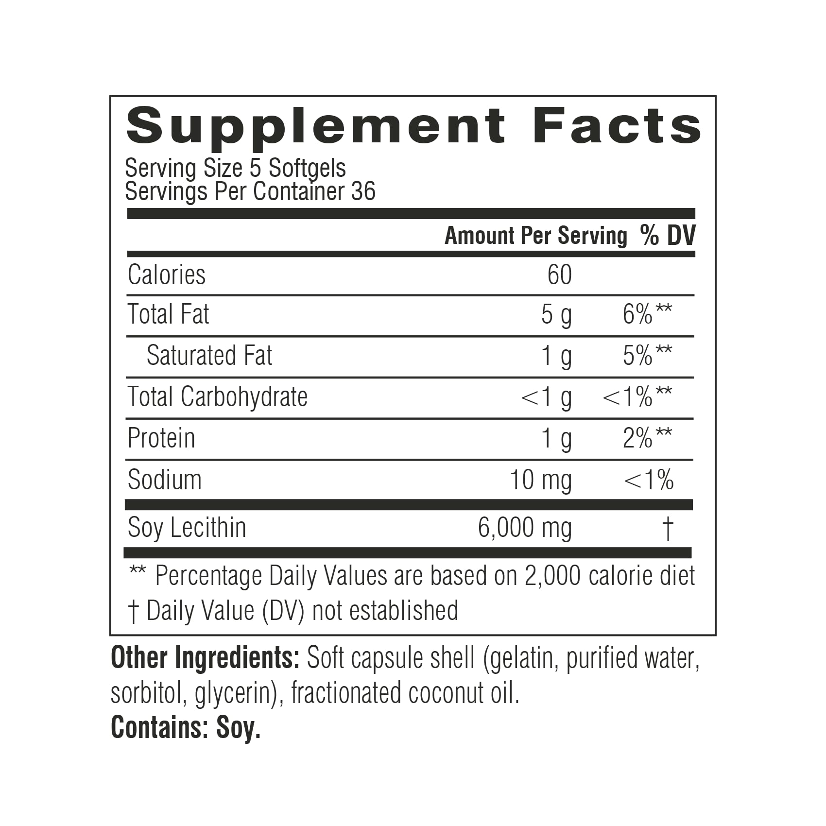 Swisse Soy Lecithin 1200mg Softgels Capsules | Maintains Liver Health and Function | Supports Fat Metabolism | Choline Lecithin Supplement 1200 mg | 180 Softgels — Amazon image 6