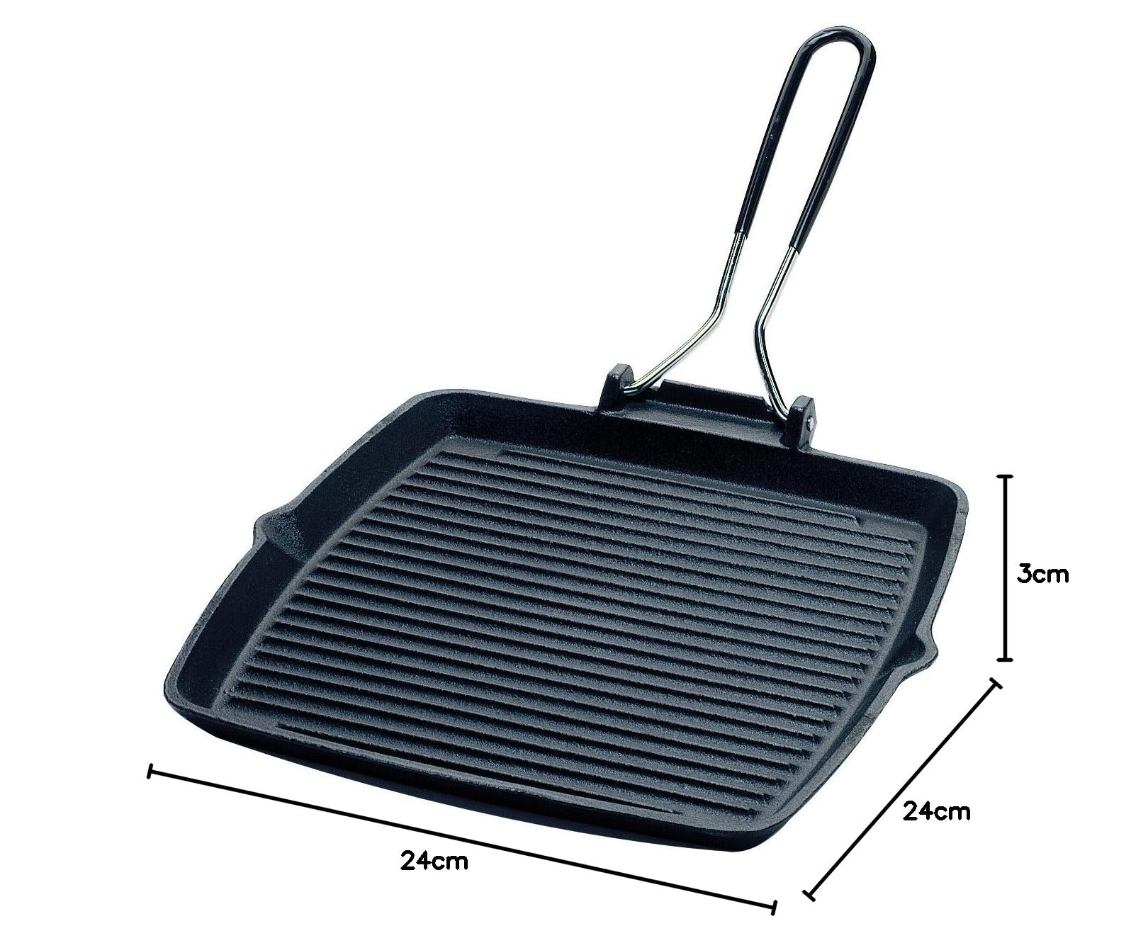 ILSA Bistecchiera Mixgrill, Quadrata, Ghisa, cm 24x24
