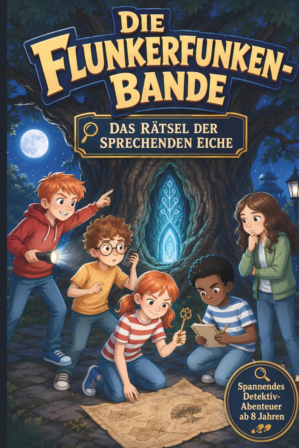 Die Flunkerfunken Bande - Das Rätsel der sprechenden Eiche: Ein spannendes Kinderbuch voller Rätsel, Magie und Abenteuer – für clevere Detektiv Kids