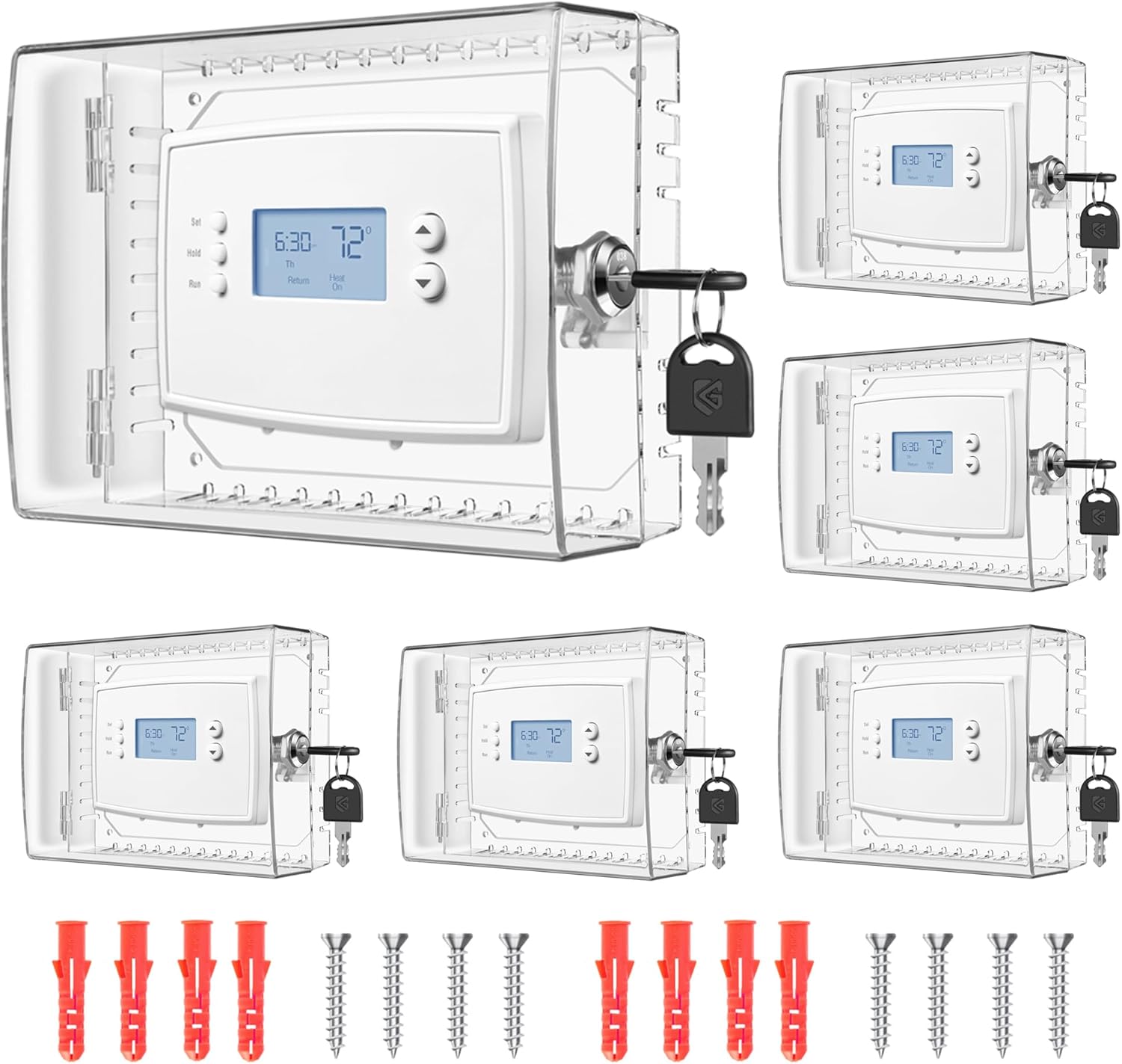 Thermostat Lock Box with Key, large wall cover