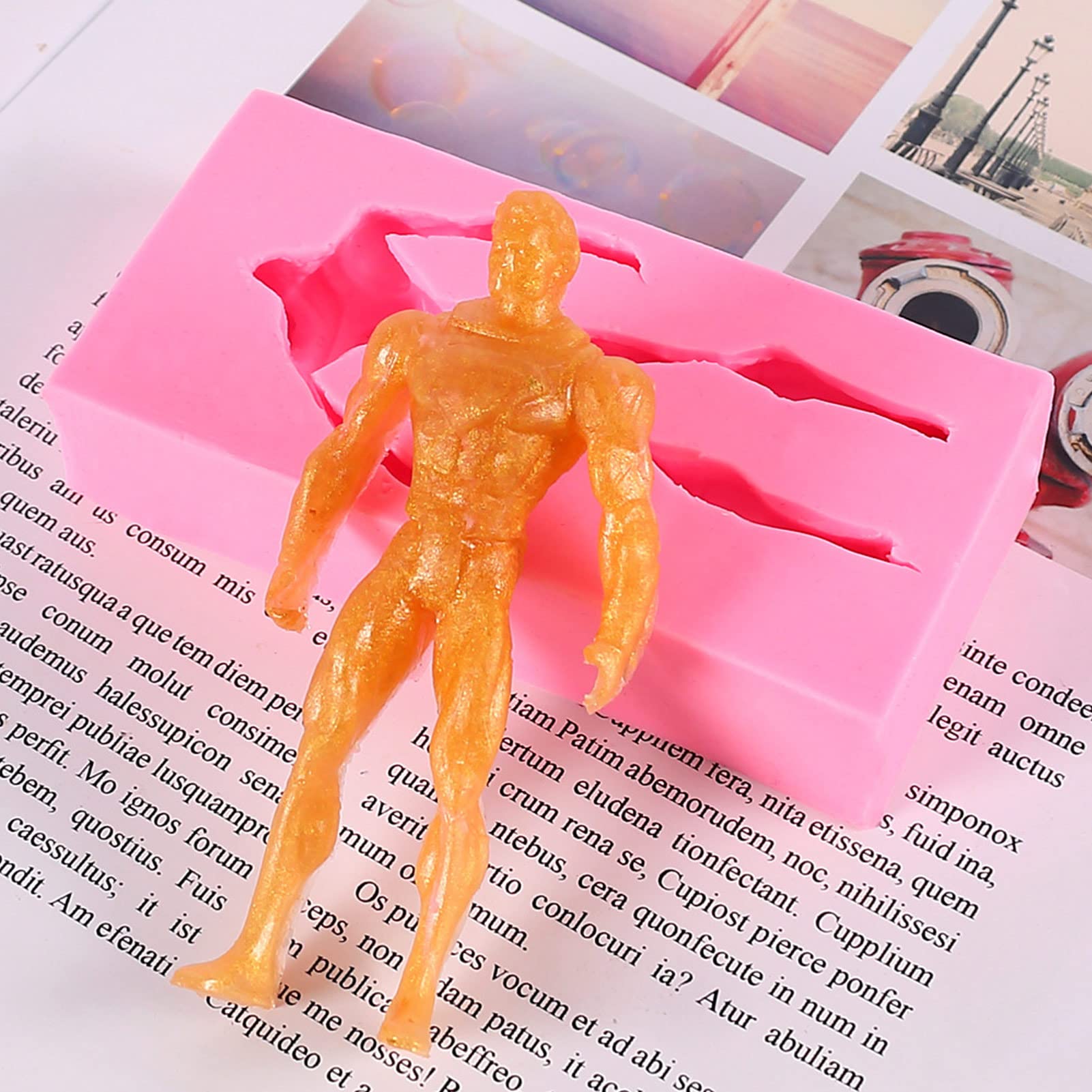 3D Body Shape Silicone Mold, Silicone Figure Moulds Male Body Silicone Mold Body Shape Candle Mould for DIY Craft Cake Decoration - Image 3