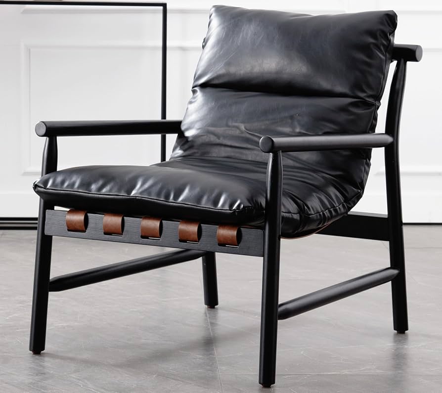 Amazon.com: DM Furniture Faux Leather Accent Chair Mid