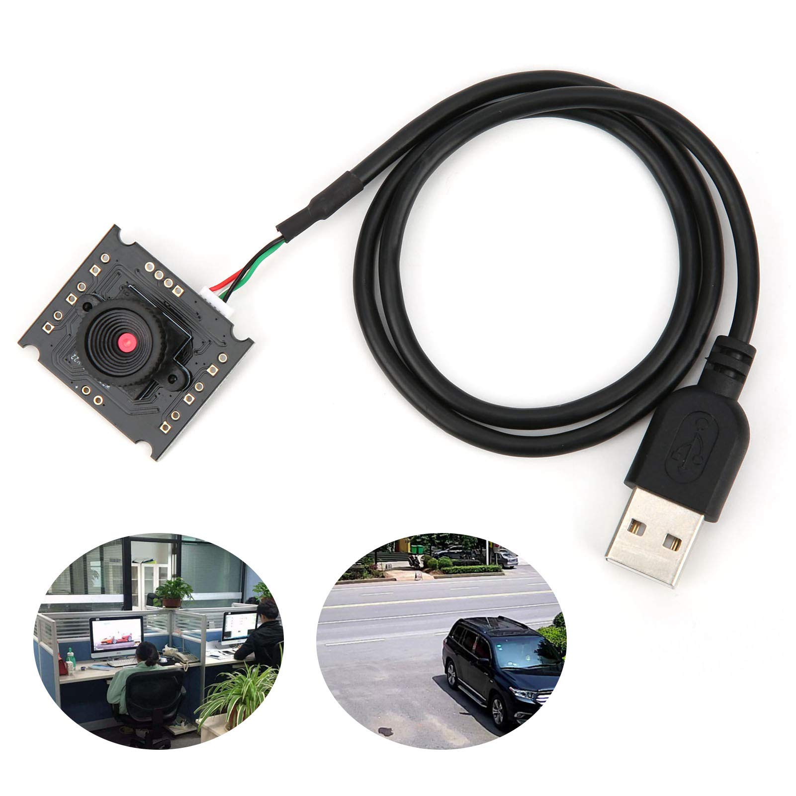 AYNEFY Mini webcam HD Module de caméra HBV W202012HD Interface USB Objectif grand angle pour Machine Vision Appareils Industriels
