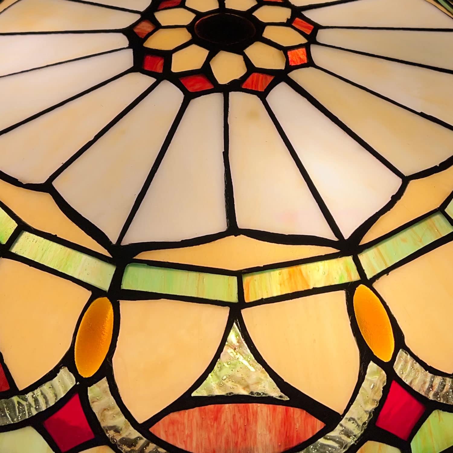 ARTZONE Tiffany Ceiling Lights, Stained Glass Ceiling Light 3-Lights 16 Inch Tiffany Flush Mount Ceiling Light for Bedroom Dining Living Room Entryway Foyer