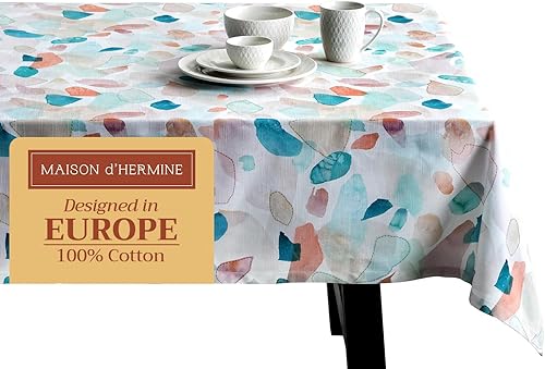 Miniatura 1 de Maison d' Hermine Mantel 100% algodón, decorativo, lavable, rectangular, para regalos, cocina, comedor, fiestas de bufé y campamento, picnic de