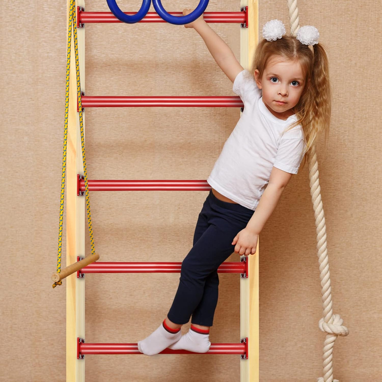 18 Inches Monkey Bars for Backyard, 12 PCS Heavy Duty Metal Bars for Kids, Steel Playset Rods With Mounting Plates and Powder Coating for Indoor Outdoor Playground