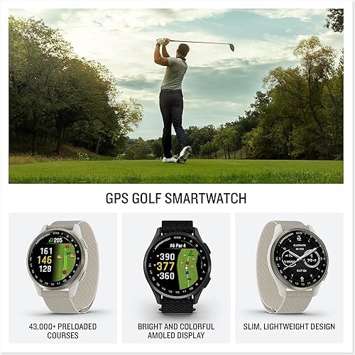 Miniatura 3 de Garmin 010-03010-01 Approach S50, Advanced Golf GPS Smartwatch, AMOLED Display, On-Course Features Bundle with Deco Essentials Exclusive 26 Month