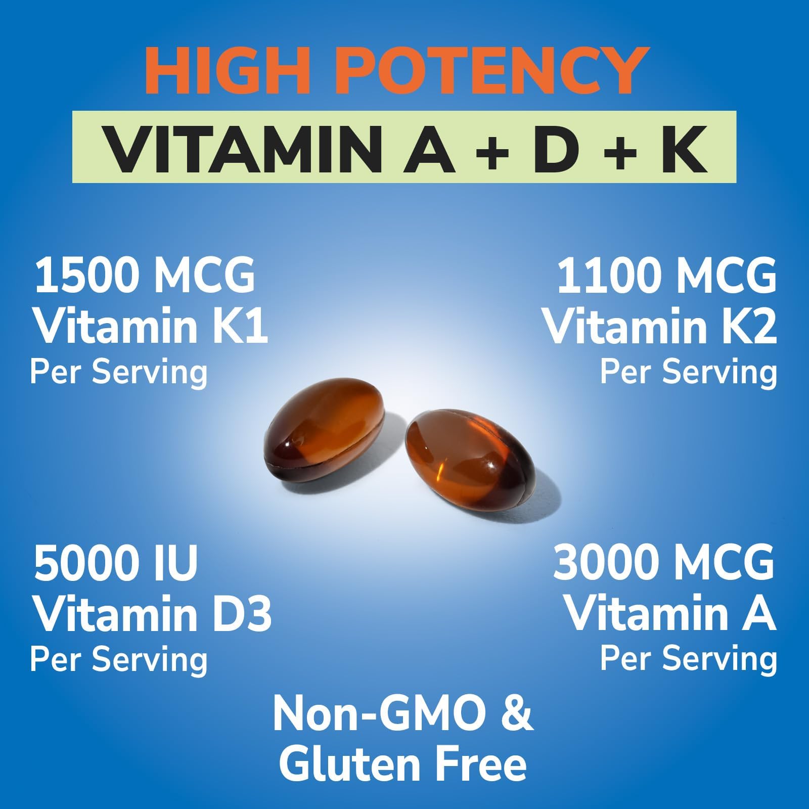 Vitalibre Vitamin K Complex 2600 mcg with Vitamin A & D3 5000 IU — Amazon image 4
