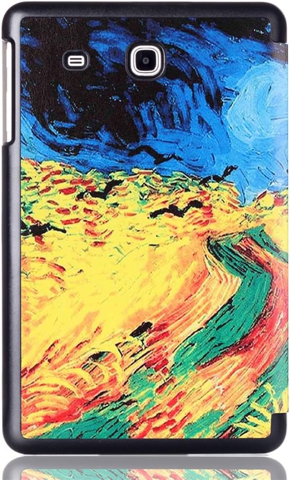 Samsung Tab E 8.0 Tablet Case,8 inch Tablet Case,Samsung T375 Flip Case,Tab E 8.0 T377 Tablet Cover,PU Leather Outer Cover Case with Kickstand for Galaxy Tab E 8-inch Cover-Wheat Fields